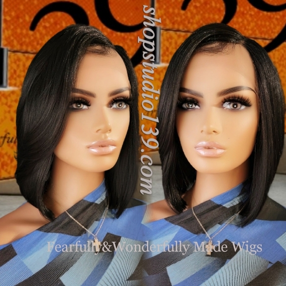 Sexy human hair bob lace front wig